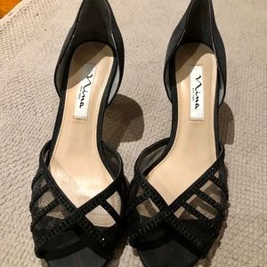 Nina Black Sparkle Formal Dress Shoe